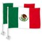 G128 2 Pack: Mexico Mexican Car Flag | 11x17 In | Double LiteWeave Pro Series Double Sided Printed 150D Polyester | Flagpole Included | Perfect for Festival Celebrations, Parades